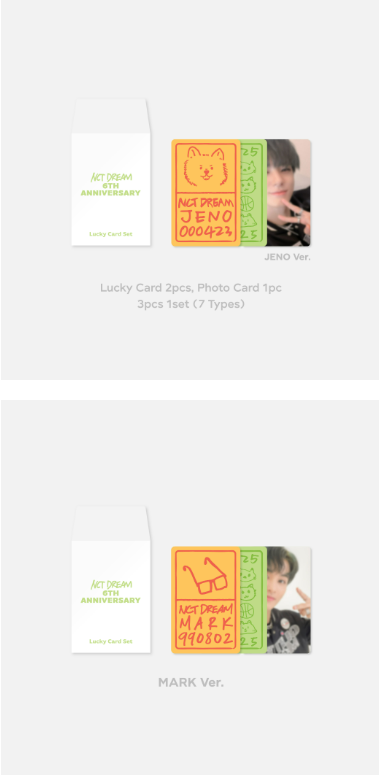 NCT DREAM 6th Anniversary Lucky Card Set | Makestar